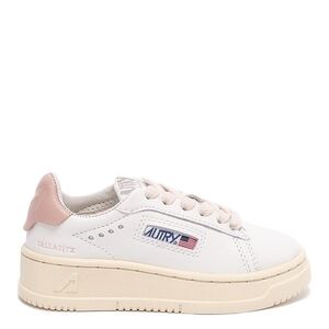 Autry Kids White and Pink Sneakers